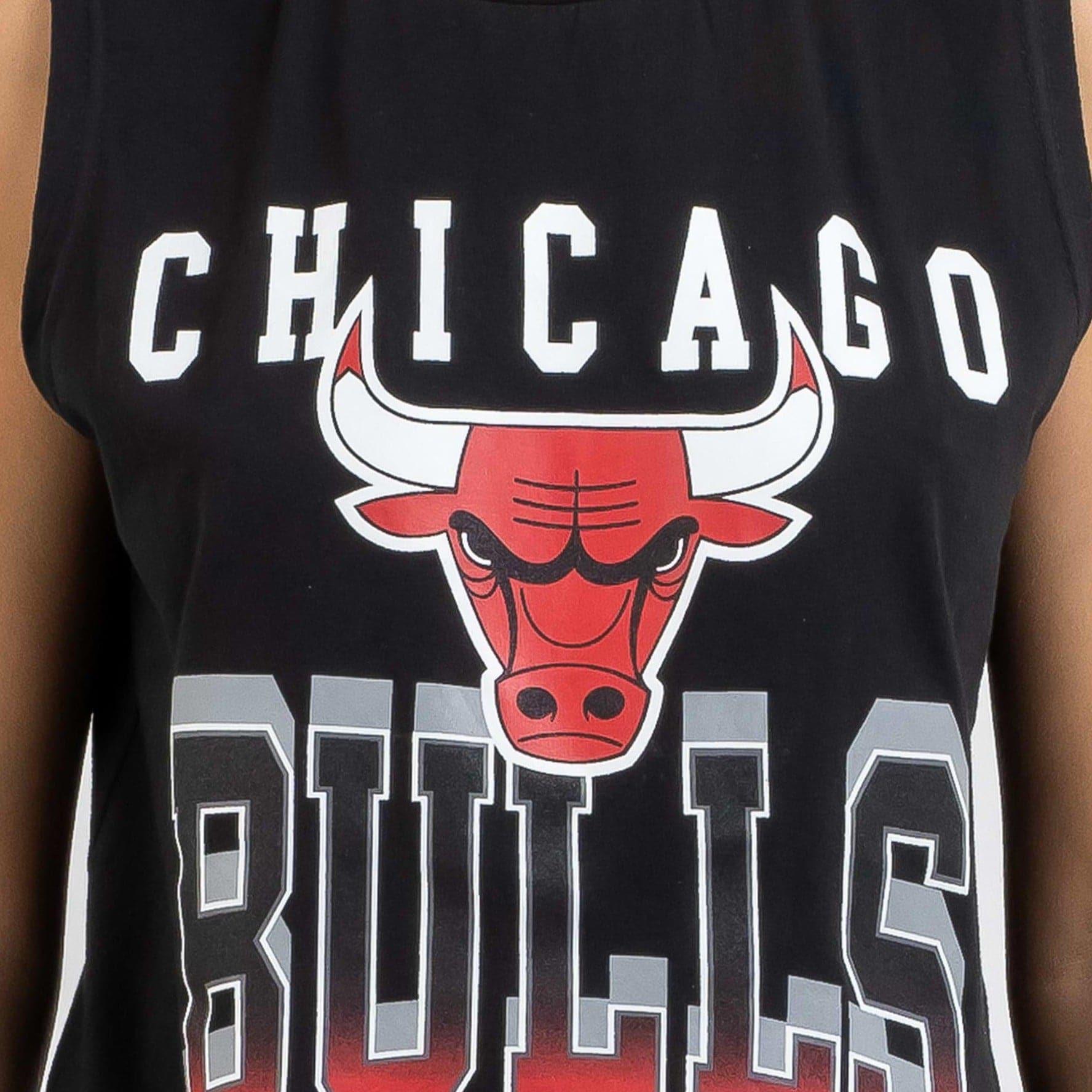 NBA Essentials T-Shirts Womens Chicago Bulls NBA Essentials Bridgeport Sleeveless Tank T-Shirt - Black