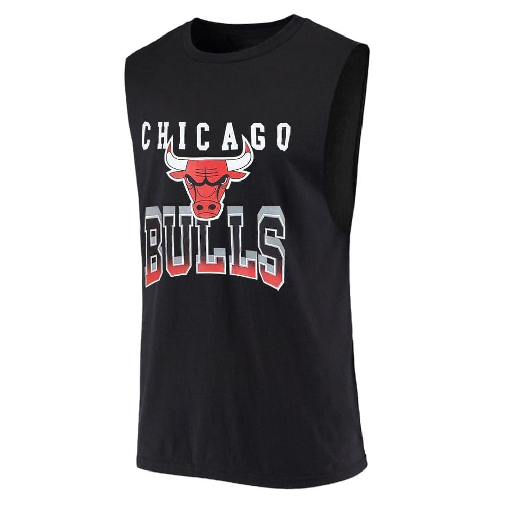 NBA Essentials T-Shirts Womens Chicago Bulls NBA Essentials Bridgeport Sleeveless Tank T-Shirt - Black