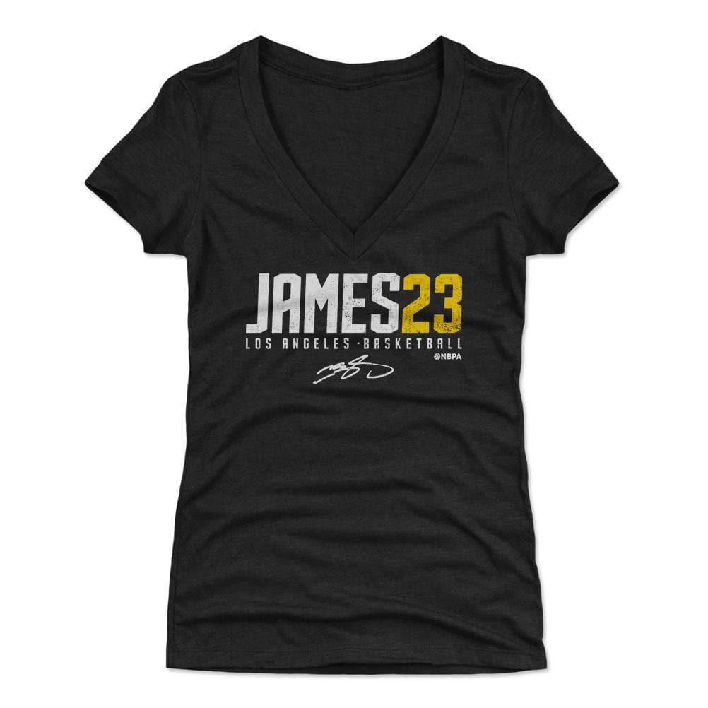 500 Level T-Shirts Womens Lebron James Los Angeles Lakers 500 Level NBA James23 T-Shirt - Black