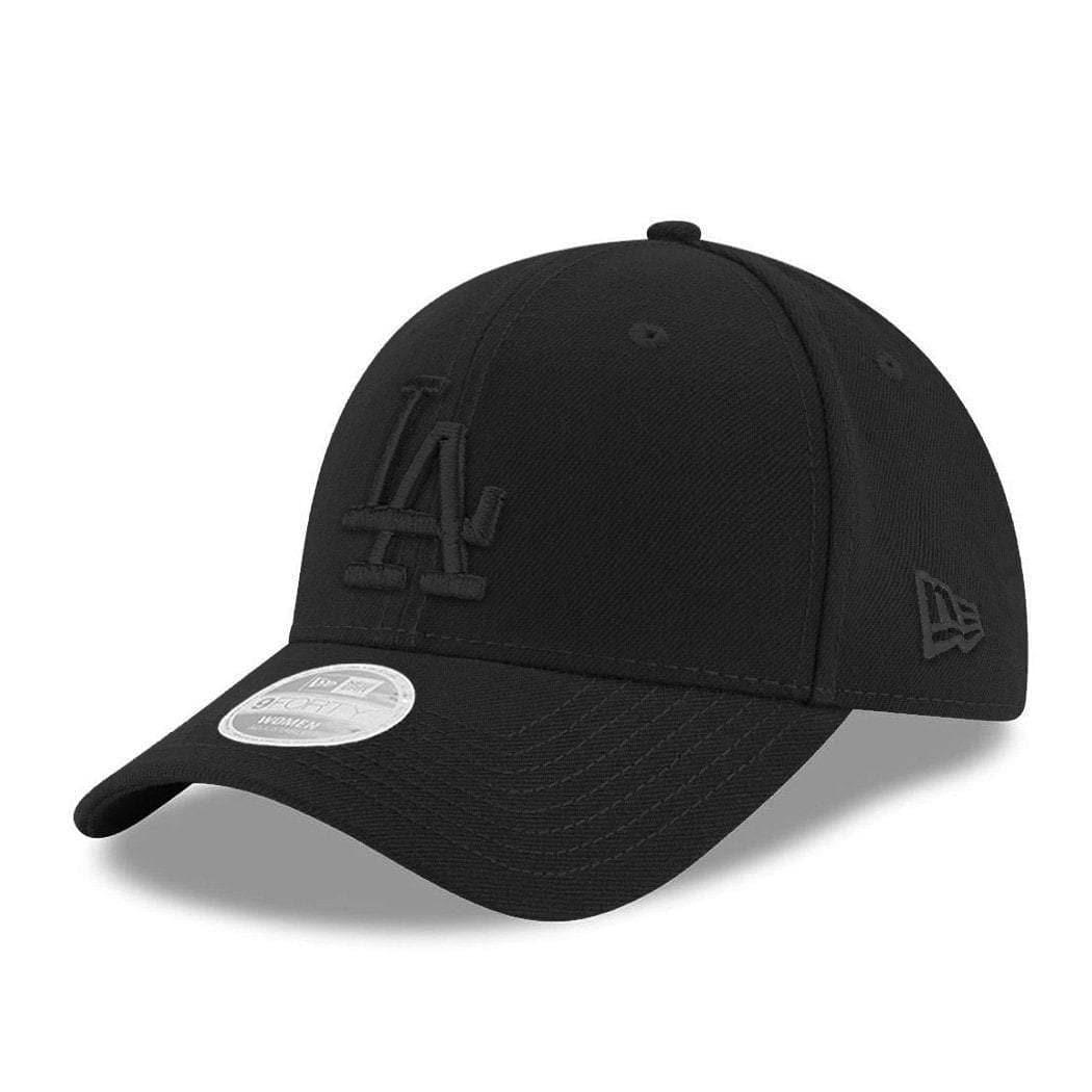 New Era Caps Womens Los Angeles Dodgers New Era MLB Black On Black 9FORTY Hat