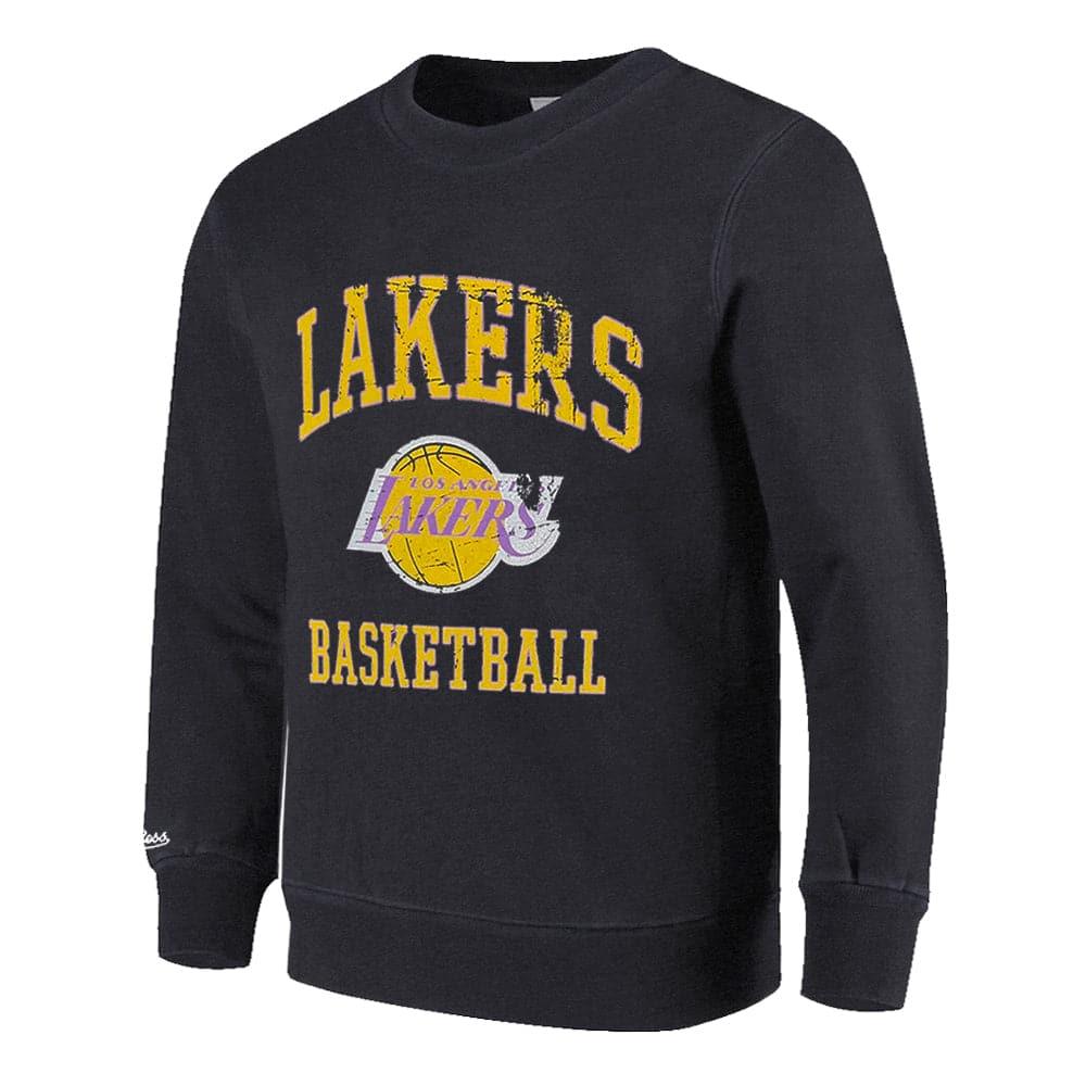 Mitchell And Ness Jumpers Womens Los Angeles Lakers Mitchell & Ness NBA HWC Locker Room Crew Jumper - Black