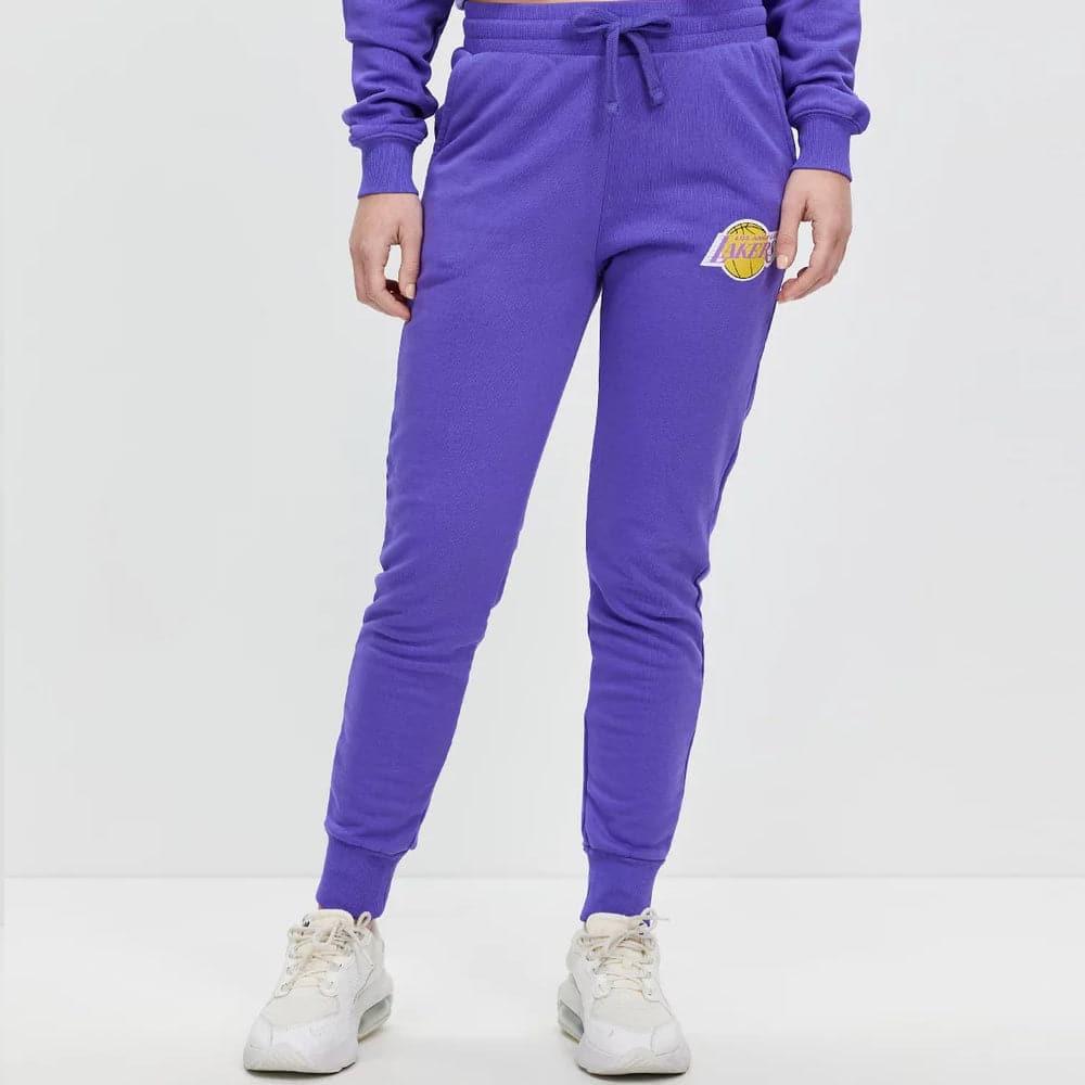 Mitchell And Ness Pants Womens Los Angeles Lakers Mitchell & Ness NBA Logo Vintage Track Pants - Purple