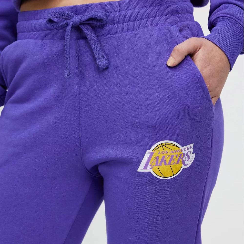 Mitchell And Ness Pants Womens Los Angeles Lakers Mitchell & Ness NBA Logo Vintage Track Pants - Purple