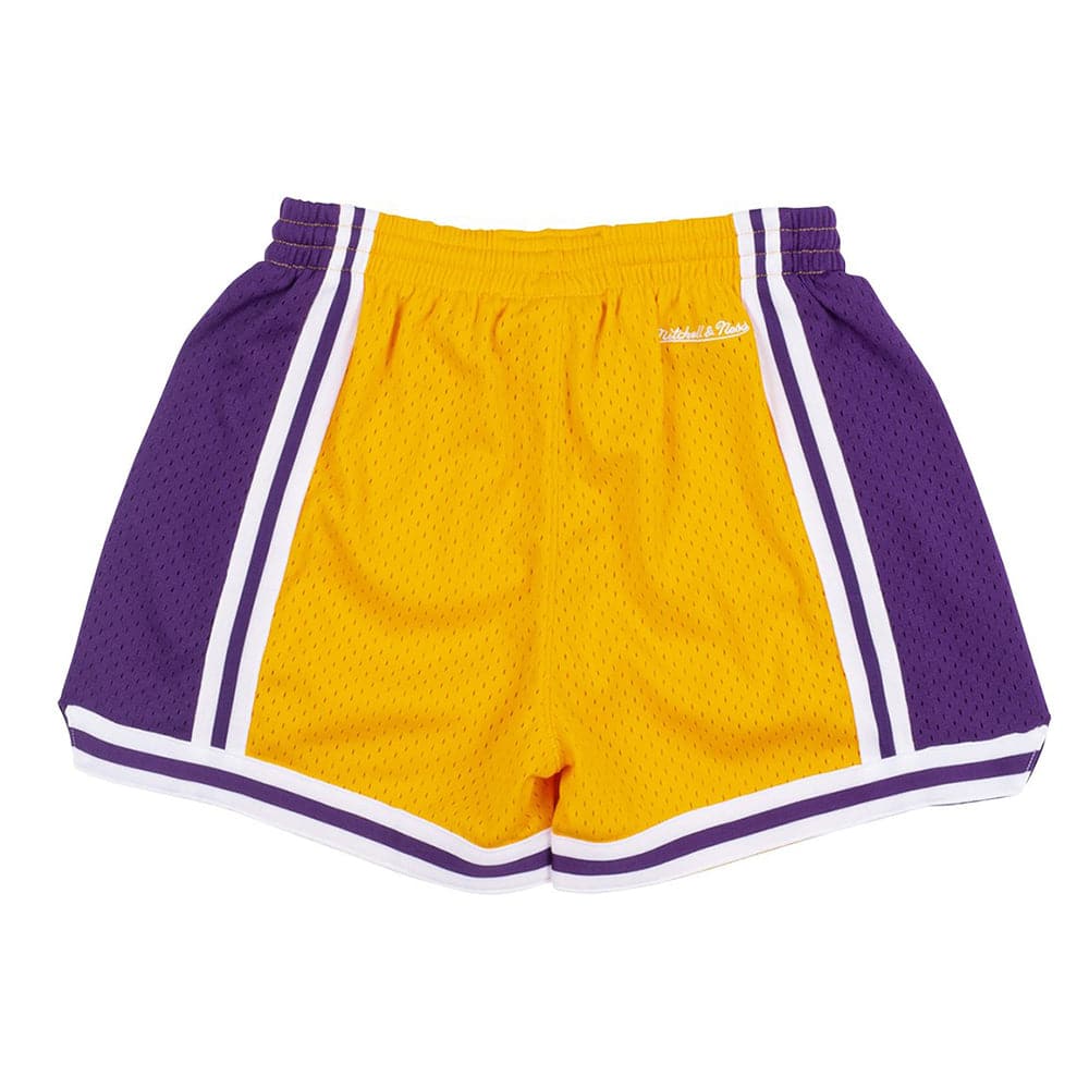 Mitchell And Ness Shorts Womens Los Angeles Lakers Mitchell & Ness NBA Road Jump Shot Shorts - Yellow