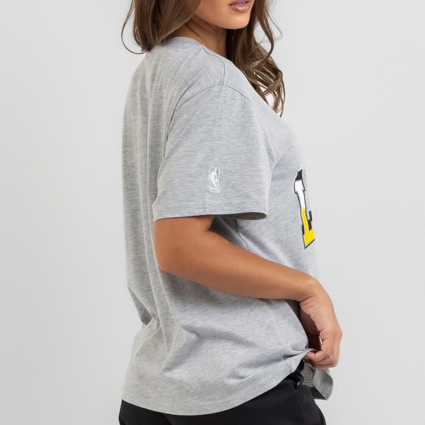 NBA Essentials T-Shirts Womens Los Angeles Lakers NBA Essentials Bridgeport Oversized T-Shirt - Grey Marle