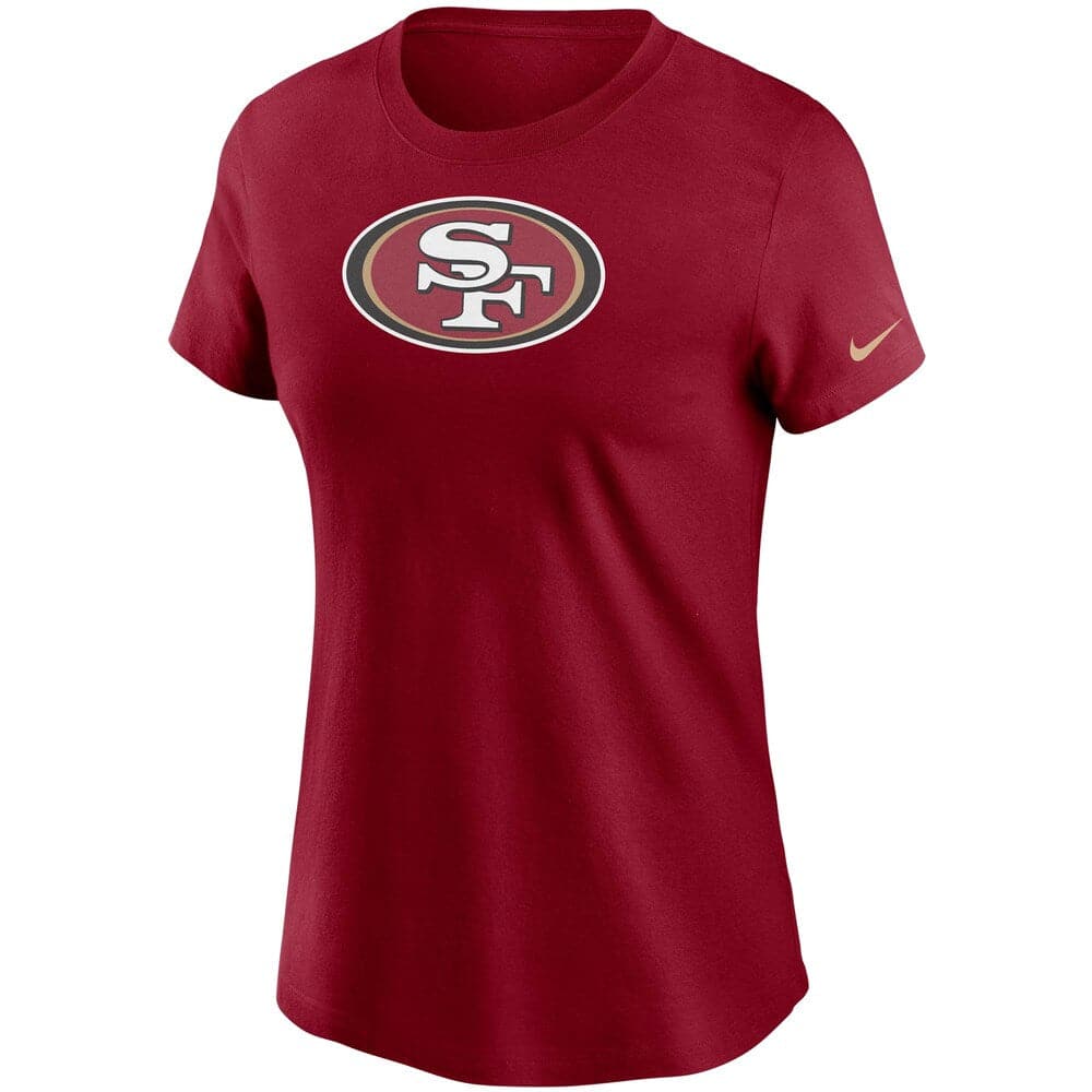 Nike T-Shirts Womens San Francisco 49ers Nike NFL Logo Essential T-Shirt - Gym Red