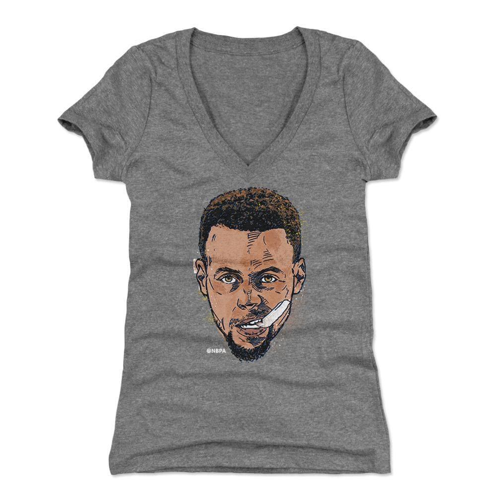 500 Level T-Shirts Womens Steph Curry Golden State Warriors 500 Level NBA Mouthguard T-Shirt - Gray