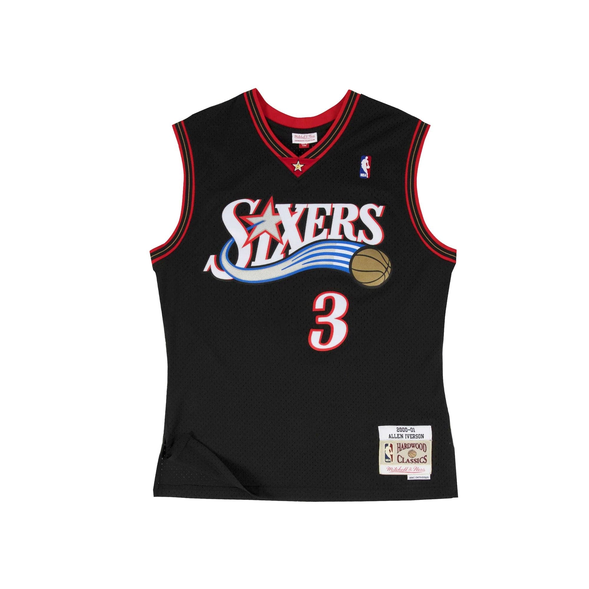 Mitchell And Ness Jerseys Youths Allen Iverson Philadelphia 76ers Mitchell & Ness NBA Swingman Jersey - Black