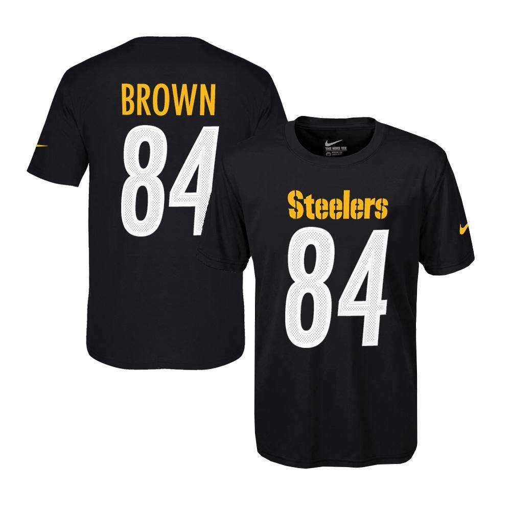 Nike T-Shirts Youths Antonio Brown Pittsburgh Steelers Nike NFL Player T-Shirt - Black
