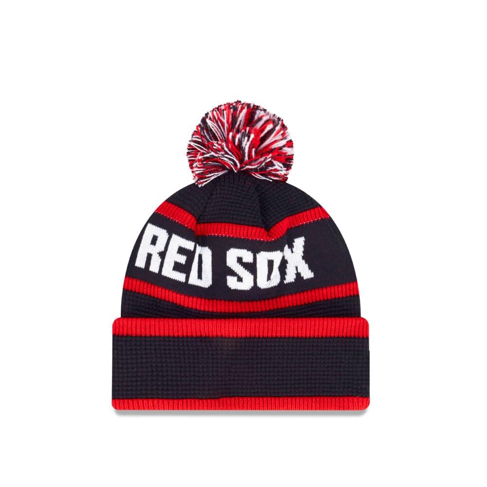 New Era Beanies Youths Youths Boston Red Sox New Era MLB Waffle Wordmark Knit Beanie