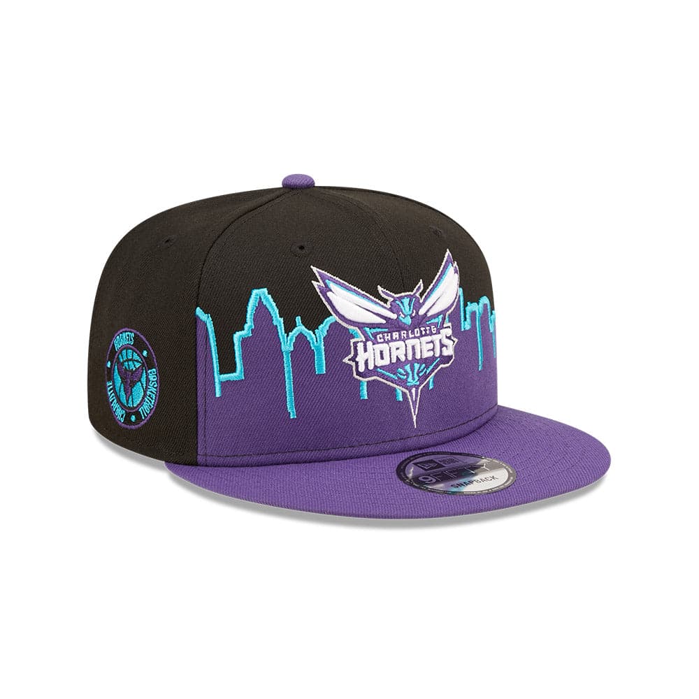 New Era Caps Youths Youths Charlotte Hornets New Era NBA 22-23 Tip Off 9FIFTY Snapback Hat - Black
