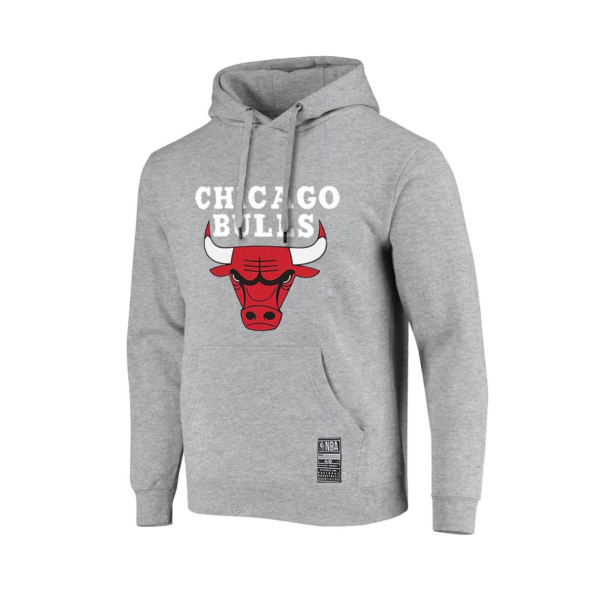 NBA Essentials Jumpers Youths Chicago Bulls NBA Essentials Team Logo Hoodie Jumper - Grey