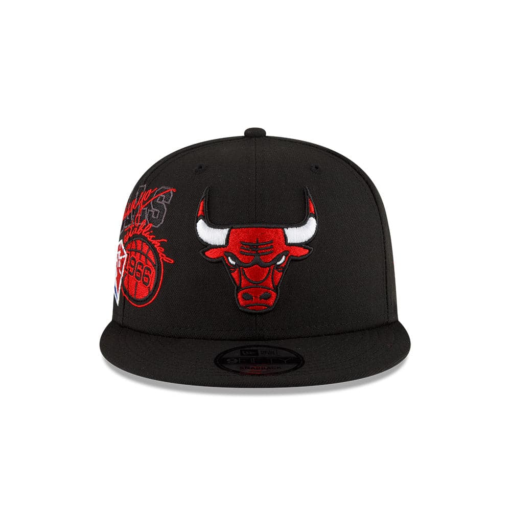 New Era Caps Youths Youths Chicago Bulls New Era NBA 21-22 Back Half 9FIFTY Snapback Hat - Black