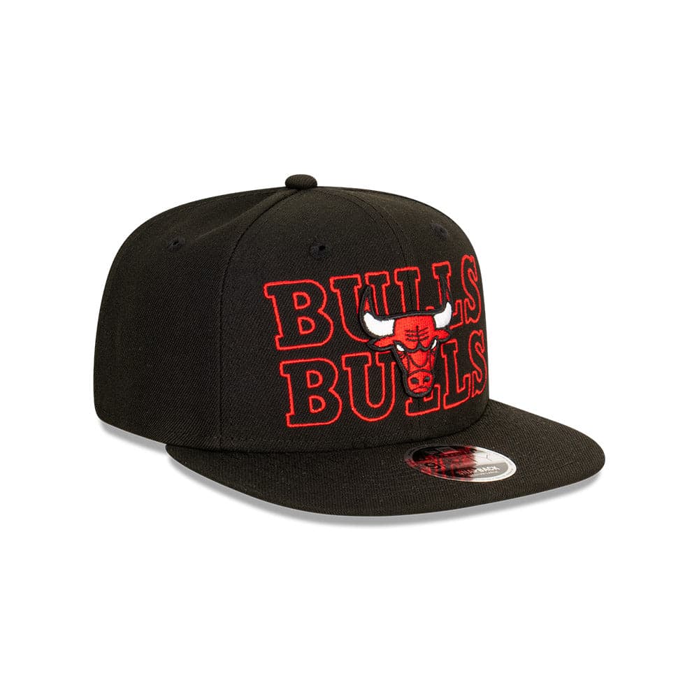 New Era Caps Youths Youths Chicago Bulls New Era NBA Neon Lights OF 9FIFTY Snapback Hat - Black