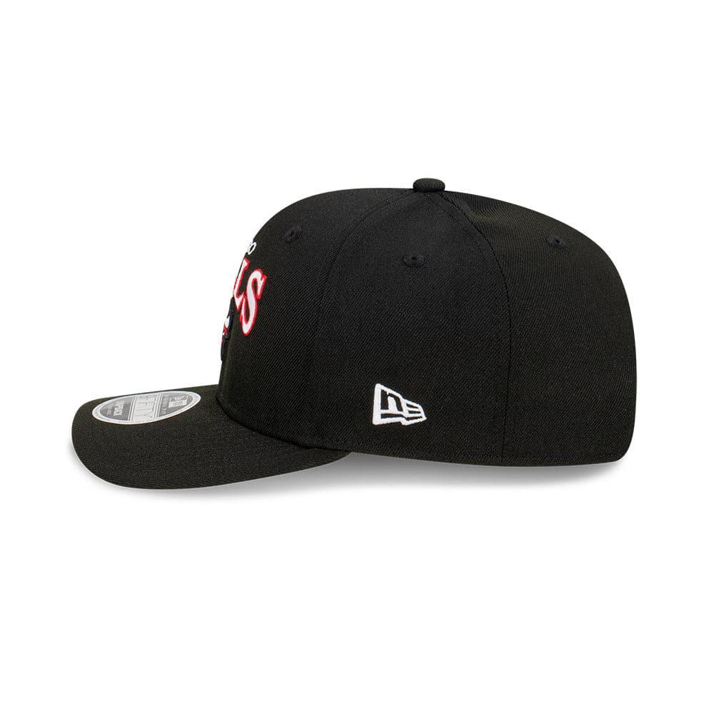 New Era Caps Youths Youths Chicago Bulls New Era NBA Team Arch Pre-Curved OF 9FIFTY Snapback Hat - Black
