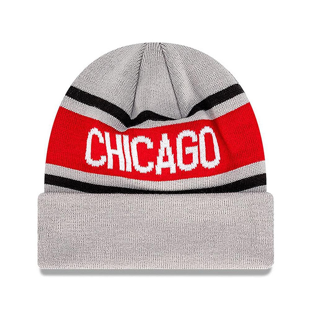 New Era Beanies Youths Youths Chicago Bulls New Era NBA Team Outline Thin Knit Beanie - Grey