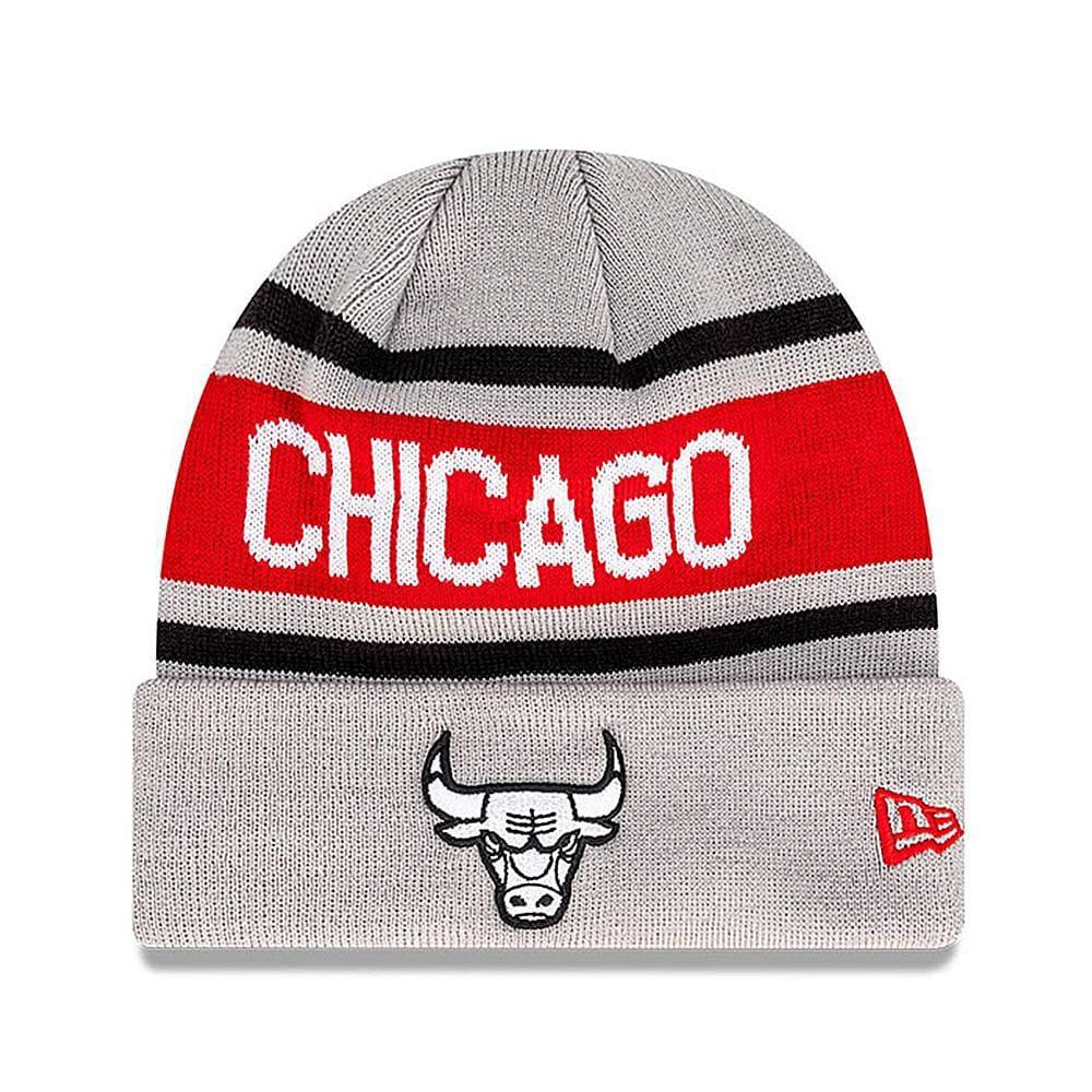 New Era Beanies Youths Youths Chicago Bulls New Era NBA Team Outline Thin Knit Beanie - Grey