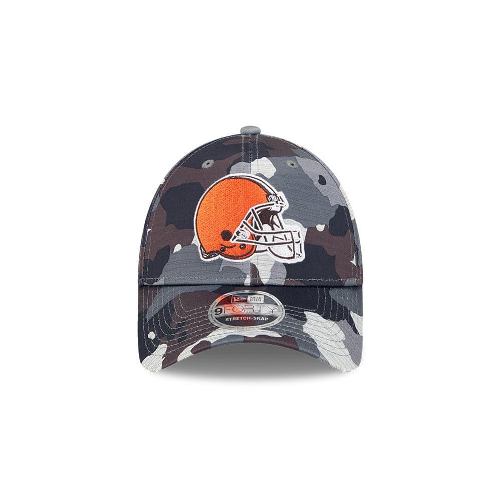 New Era Caps Youths Youths Cleveland Browns New Era NFL 22 Training Camp 9FORTY Stretch Snap Hat - Camo