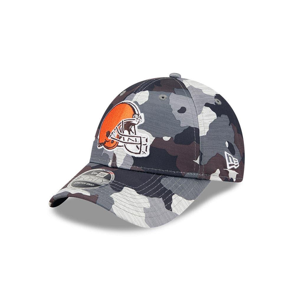 New Era Caps Youths Youths Cleveland Browns New Era NFL 22 Training Camp 9FORTY Stretch Snap Hat - Camo