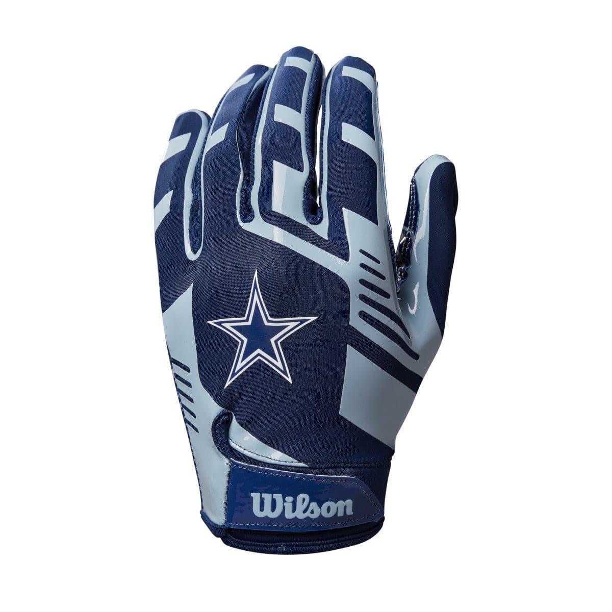 Wilson Sporting Goods Gloves Youths Youths Dallas Cowboys Wilson NFL Team Stretch Fit Receiver Gloves