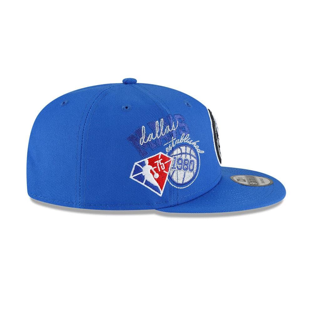 New Era Caps Youths Youths Dallas Mavericks New Era NBA 21-22 Back Half 9FIFTY Snapback Hat - Blue