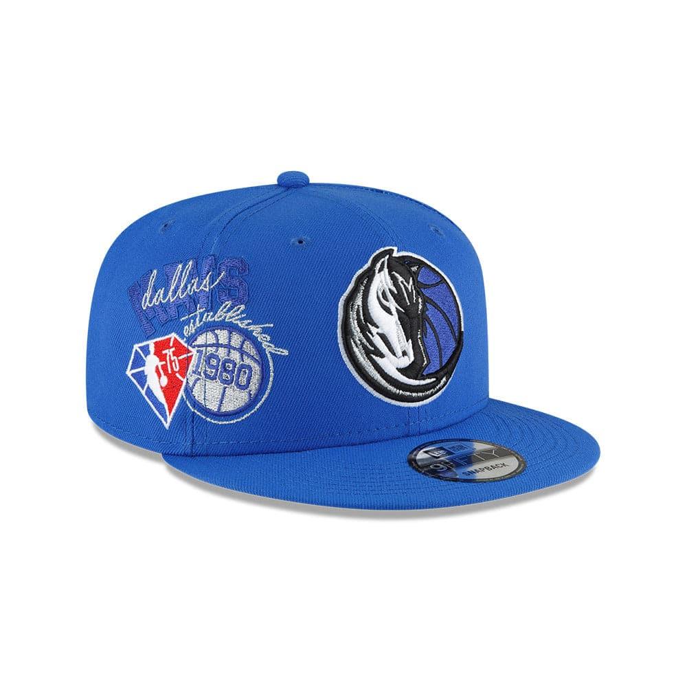 New Era Caps Youths Youths Dallas Mavericks New Era NBA 21-22 Back Half 9FIFTY Snapback Hat - Blue