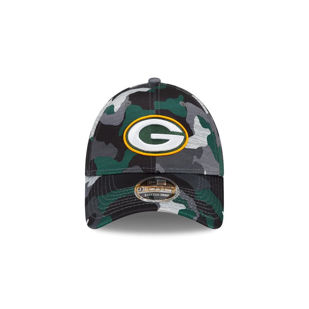 New Era Caps Youths Youths Green Bay Packers New Era NFL 22 Training Camp 9FORTY Stretch Snap Hat - Camo