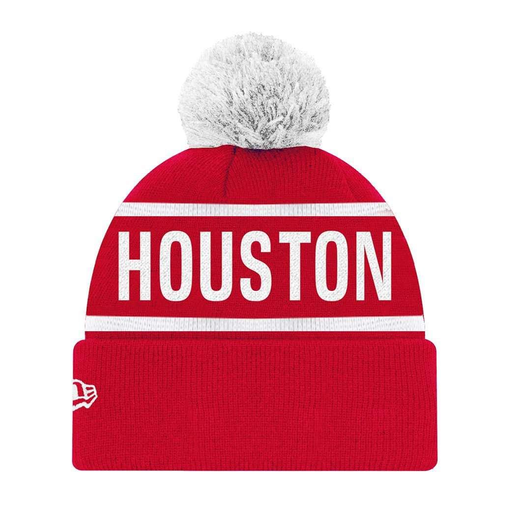 New Era Beanies Youths Houston Rockets New Era NBA Team On Fire Knit Beanie - Red