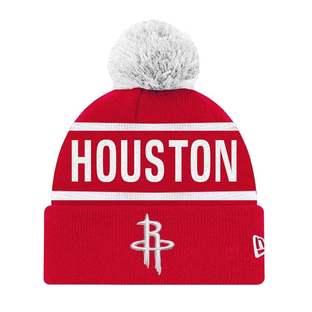 New Era Beanies Youths Houston Rockets New Era NBA Team On Fire Knit Beanie - Red