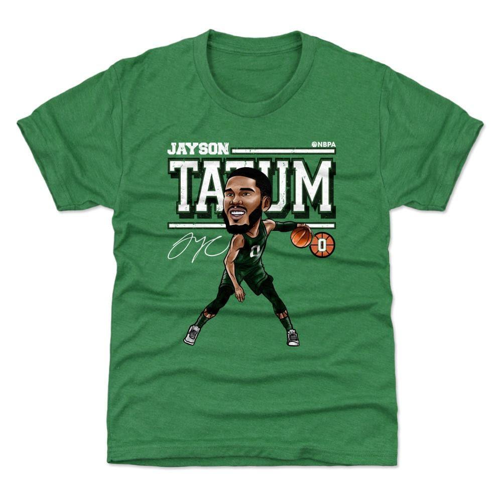 500 Level T-Shirts Youths Jayson Tatum Boston Celtics 500 Level NBA Cartoon T-Shirt - Green