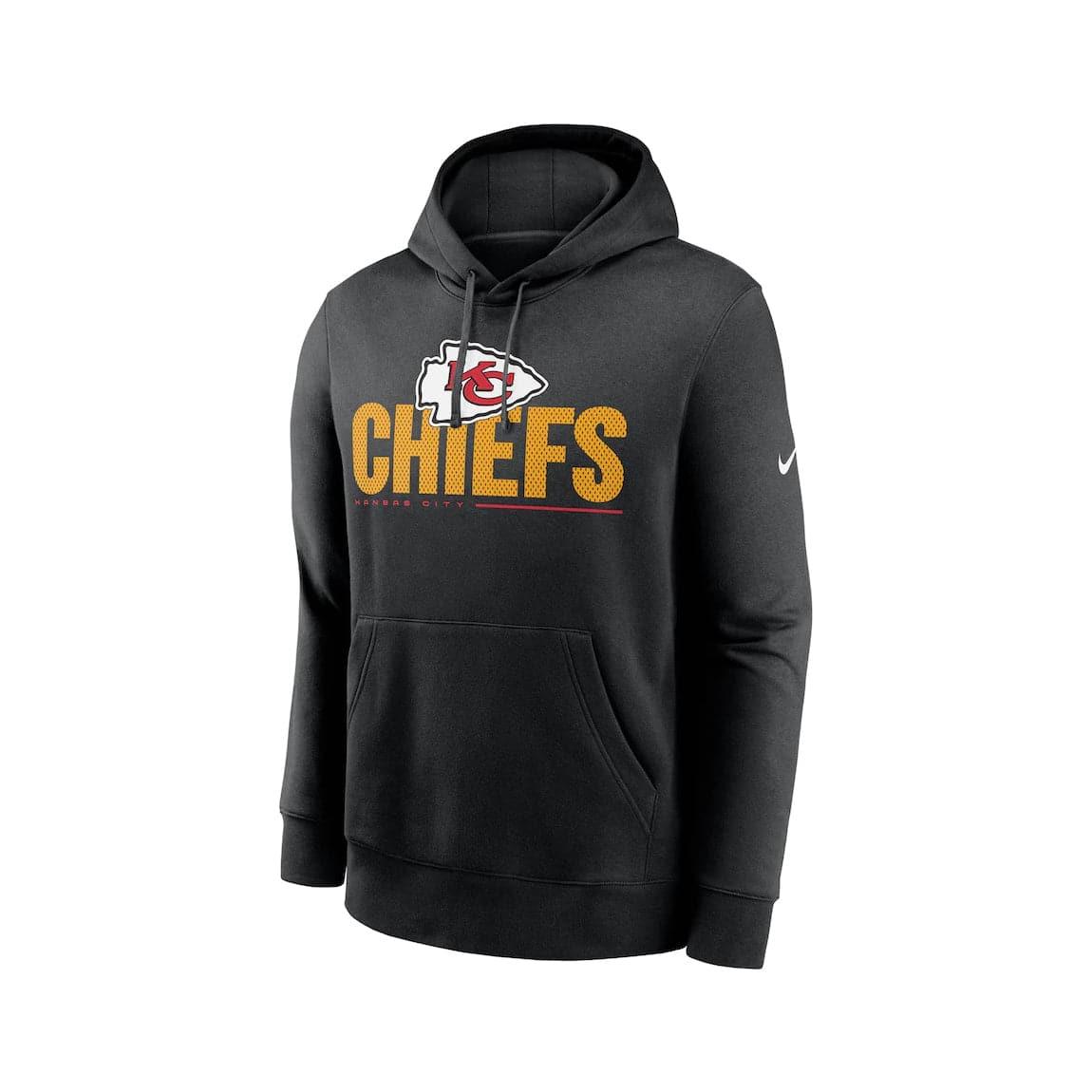 Nike Jumpers Youths Kansas City Chiefs Nike NFL Team Impact Club Hoodie - Black