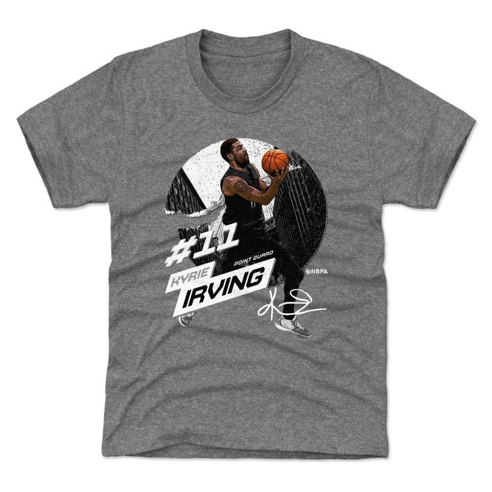 500 Level T-Shirts Youths Kyrie Irving Brooklyn Nets 500 Level NBA City Emblem T-Shirt - Gray