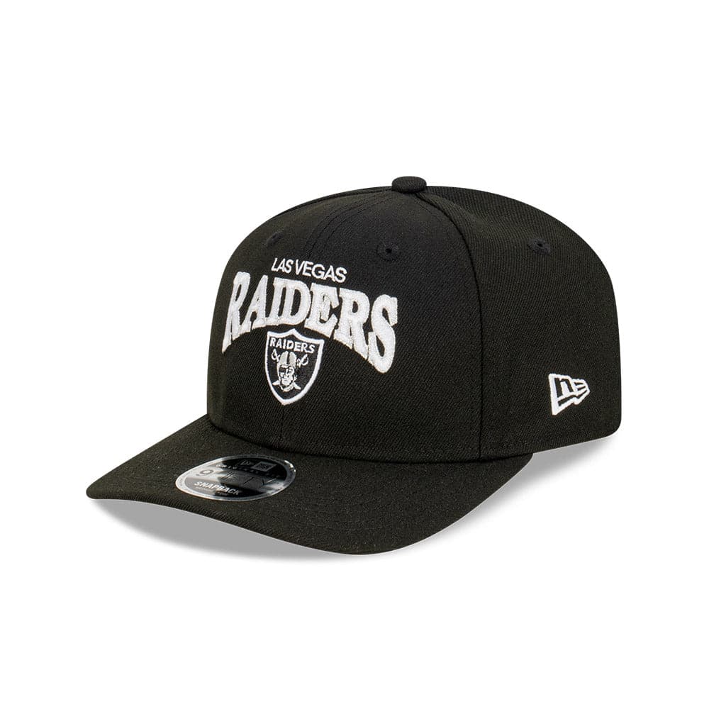 New Era Caps Youths Youths Las Vegas Raiders New Era NFL Team Arch Pre-Curved OF 9FIFTY Snapback Hat - Black