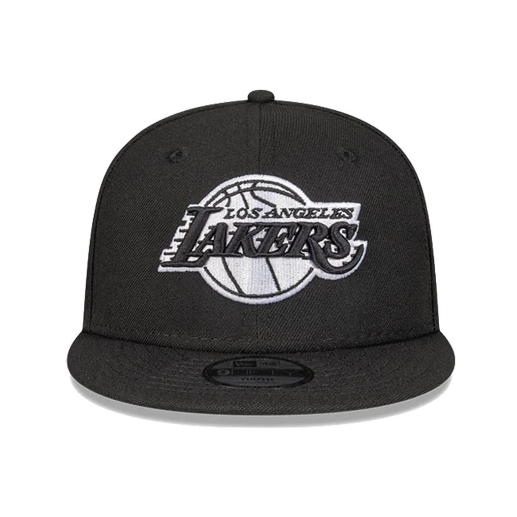 New Era Caps Youths Los Angeles Lakers New Era NBA Black & White 9FIFTY Snapback Hat