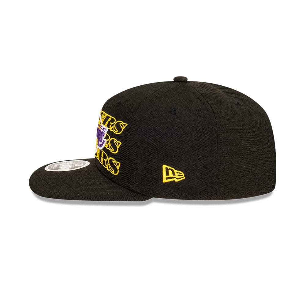 New Era Caps Youths Youths Los Angeles Lakers New Era NBA Neon Lights OF 9FIFTY Snapback Hat - Black