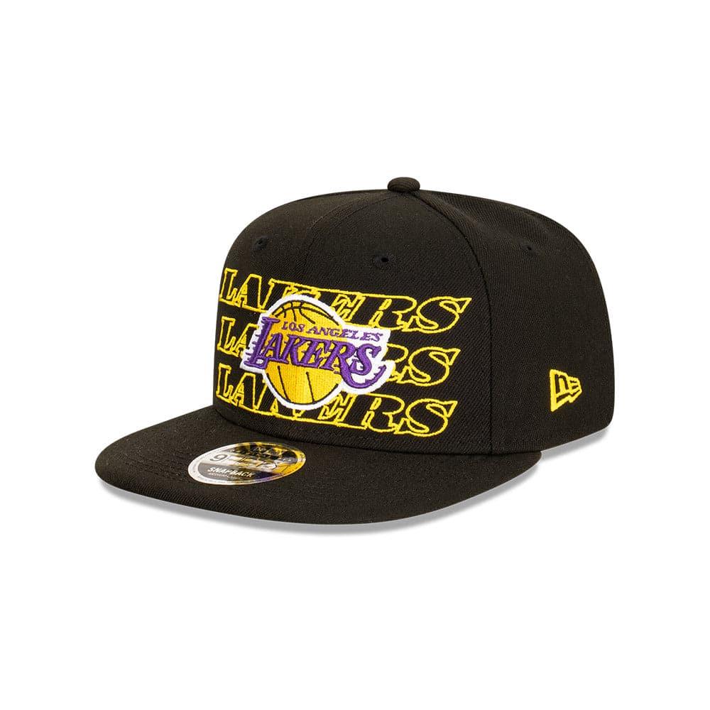 New Era Caps Youths Youths Los Angeles Lakers New Era NBA Neon Lights OF 9FIFTY Snapback Hat - Black