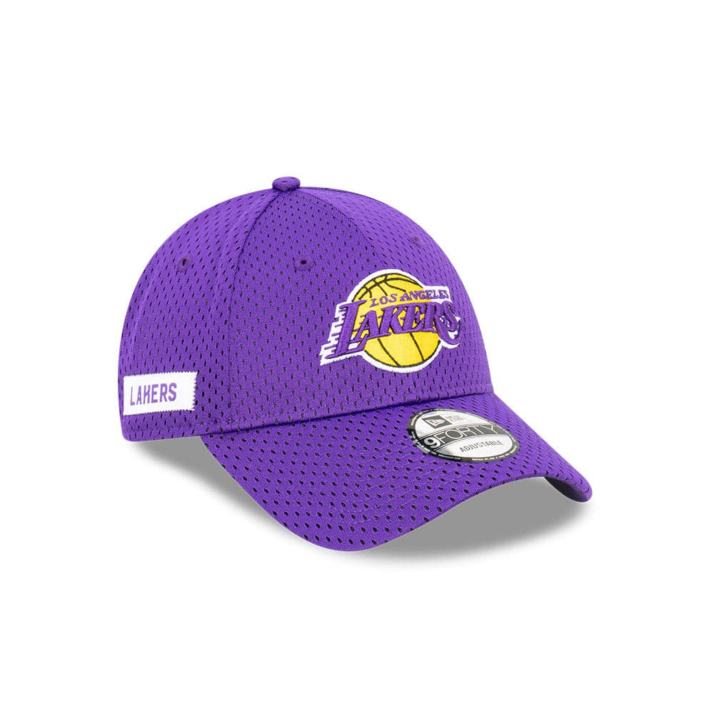 New Era Caps Youths Youths Los Angeles Lakers New Era NBA Sidepatch Mesh 9FORTY Snapback Hat - Purple
