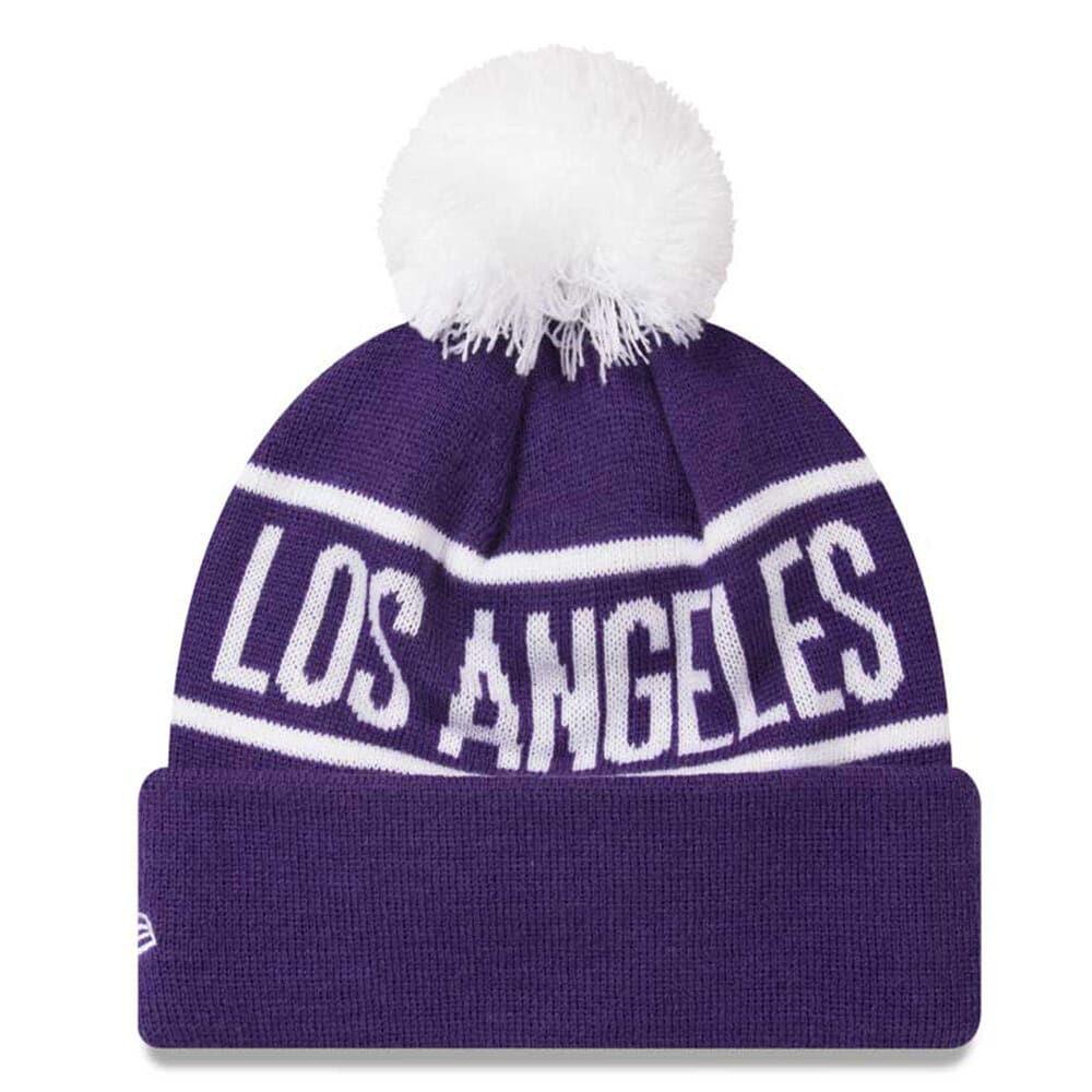 New Era Beanies Youths Los Angeles Lakers New Era NBA Team On Fire Knit Beanie - Purple
