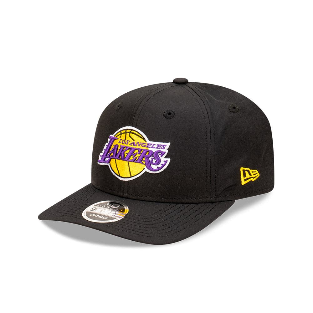 New Era Caps Youths Youths Los Angeles Lakers New Era NBA Team Prolite 9FIFTY Pre-Curved Snapback Hat - Black
