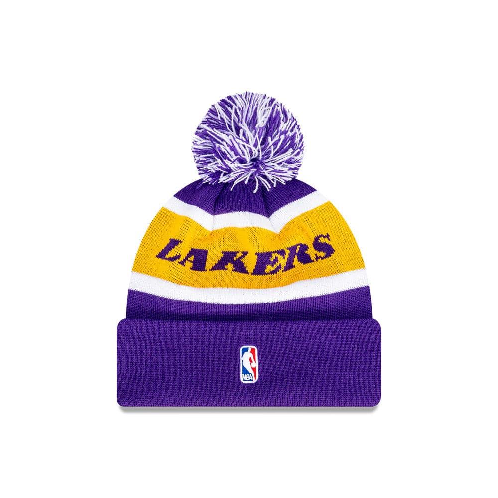 New Era Beanies Youths Youths Los Angeles Lakers New Era NBA Team Wordmark Knit Beanie - Purple