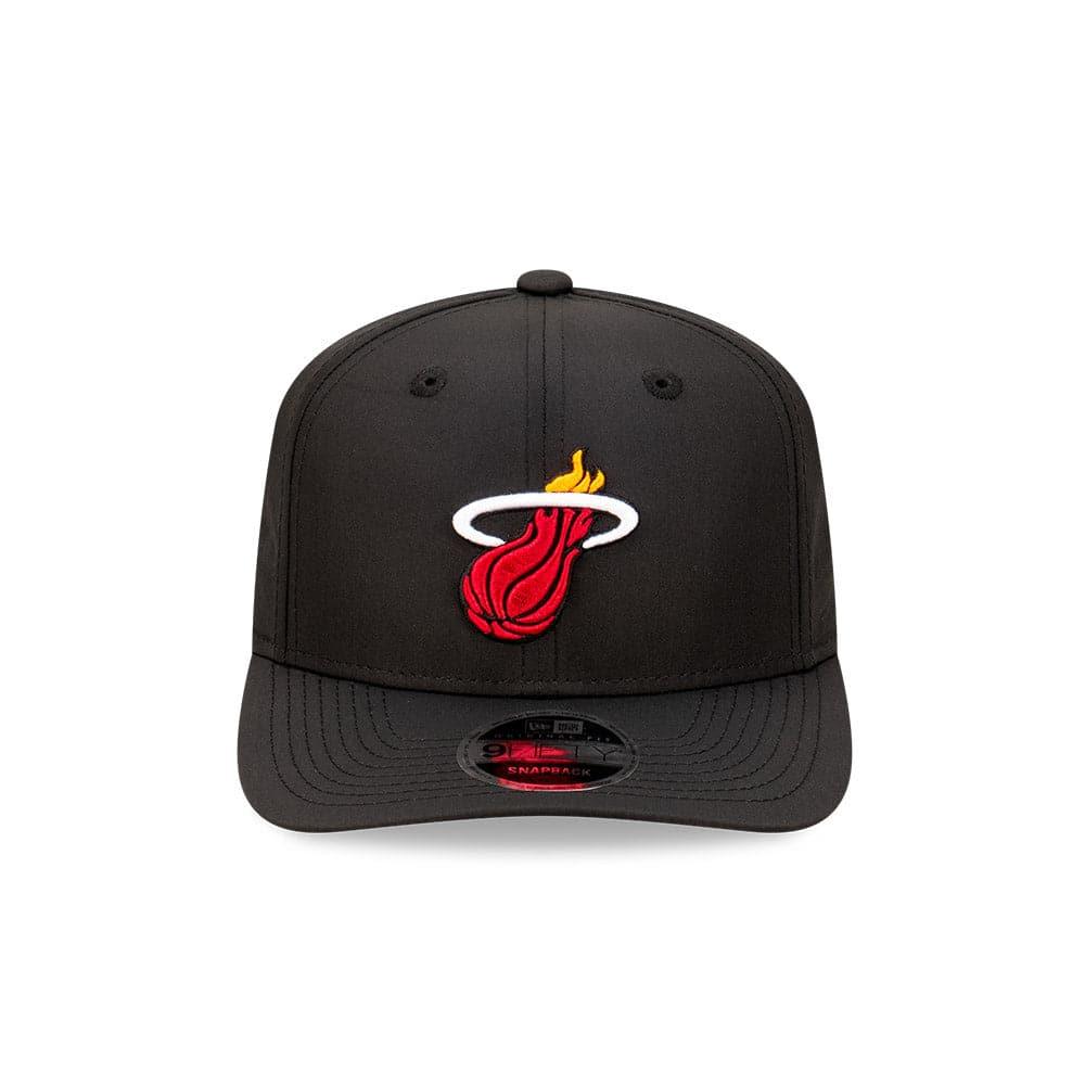 New Era Caps Youths Youths Miami Heat New Era NBA Team Prolite 9FIFTY Pre-Curved Snapback Hat - Black