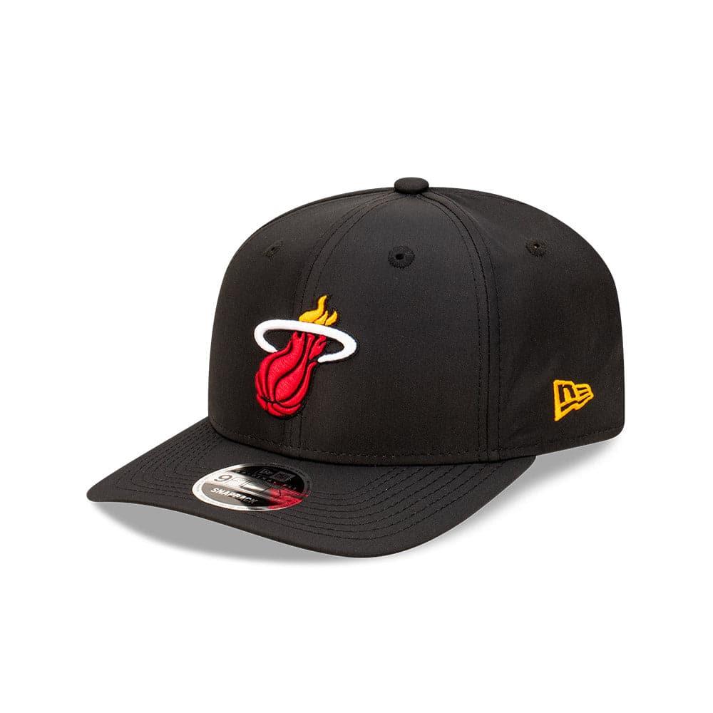 New Era Caps Youths Youths Miami Heat New Era NBA Team Prolite 9FIFTY Pre-Curved Snapback Hat - Black