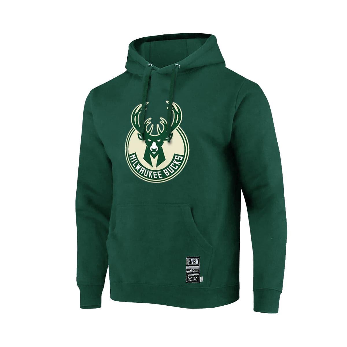 NBA Essentials Jumpers Youths Milwaukee Bucks NBA Essentials Team Logo Hoodie Jumper - Green