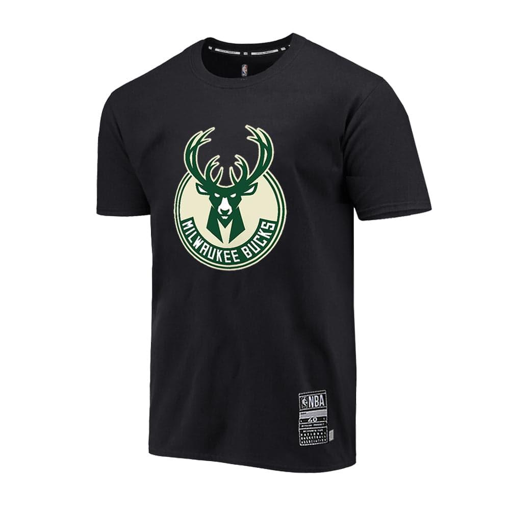 NBA Essentials T-Shirts Youths Milwaukee Bucks NBA Essentials Team Logo T-Shirt - Black