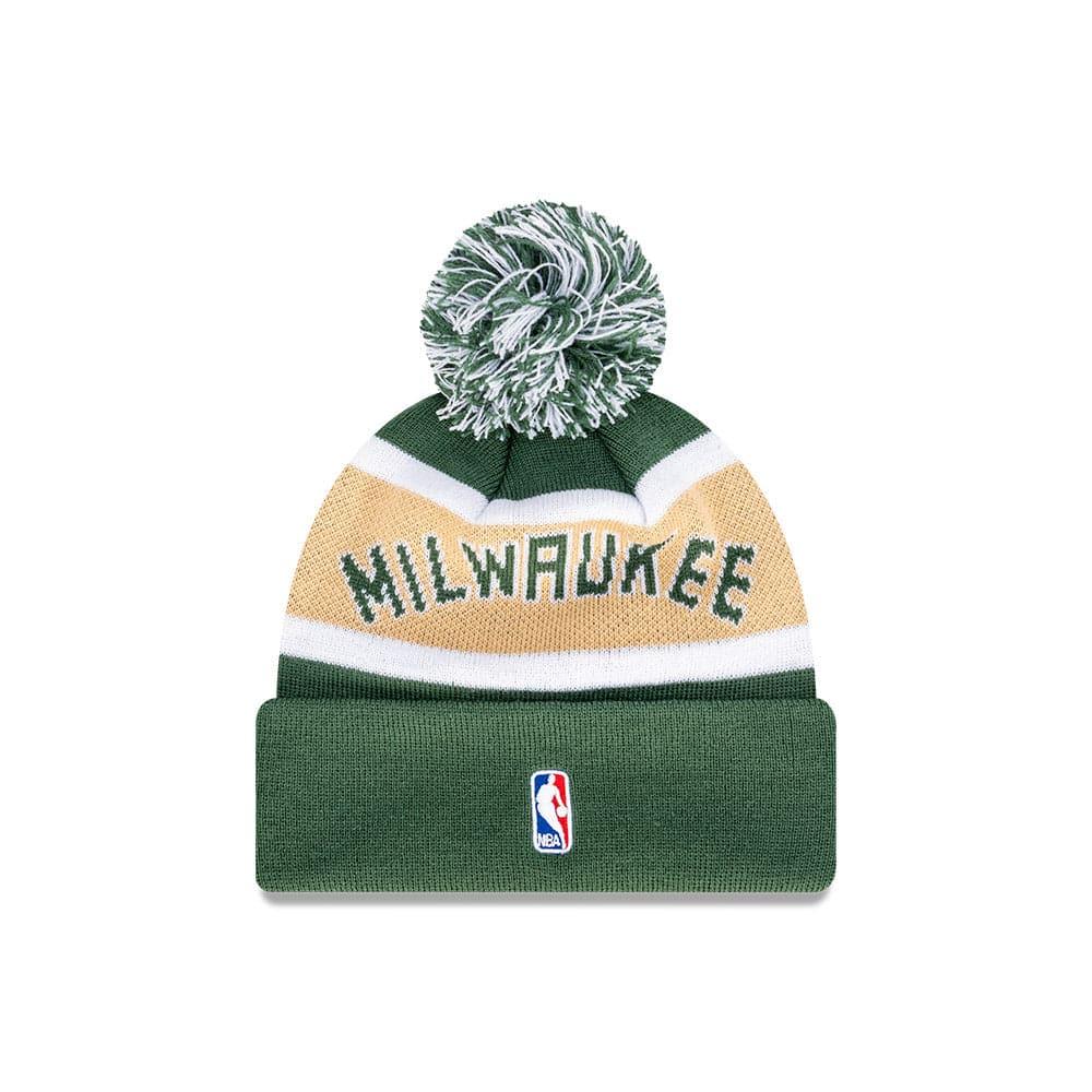 New Era Beanies Youths Youths Milwaukee Bucks New Era NBA Team Wordmark Knit Beanie - Green