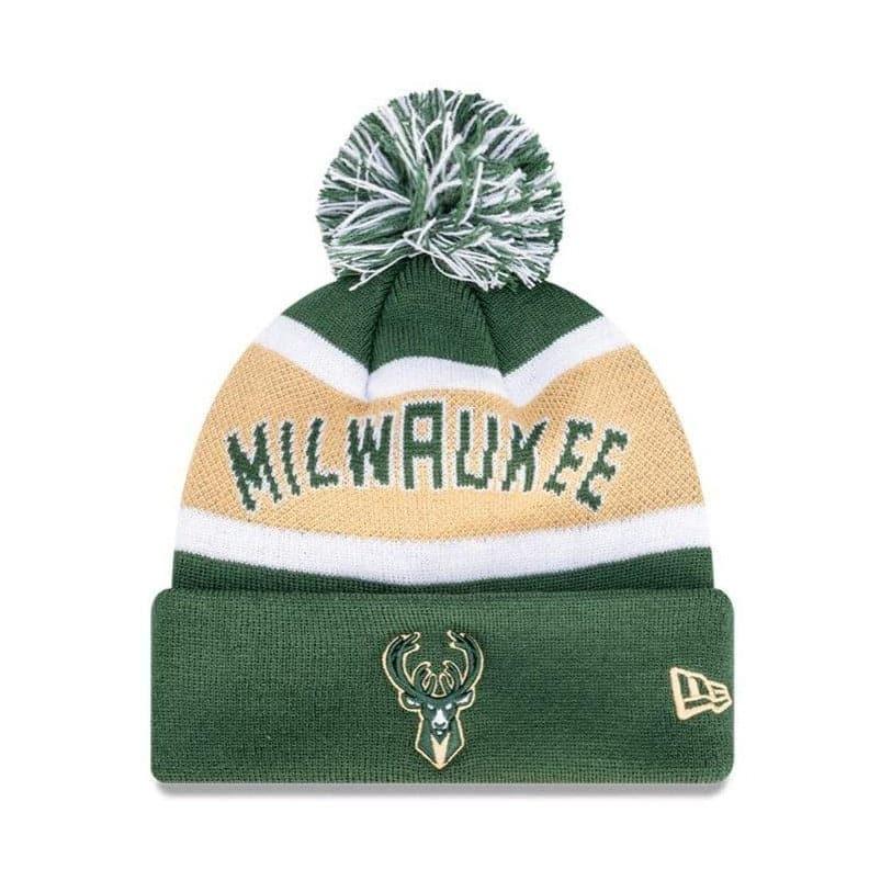 New Era Beanies Youths Youths Milwaukee Bucks New Era NBA Team Wordmark Knit Beanie - Green