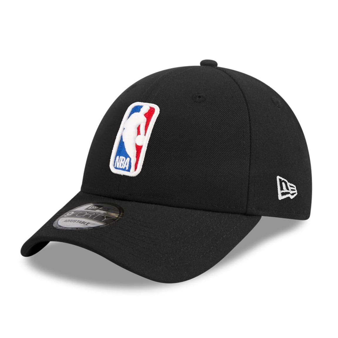 New Era Caps Youths NBA Logoman Logo New Era 9FORTY Curve Snapback Hat - Black