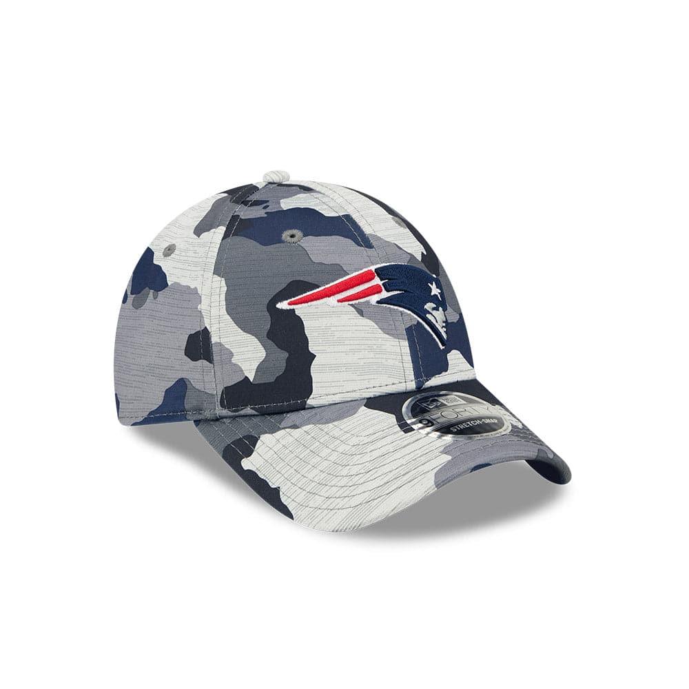 New Era Caps Youths Youths New England Patriots New Era NFL 22 Training Camp 9FORTY Stretch Snap Hat - Camo
