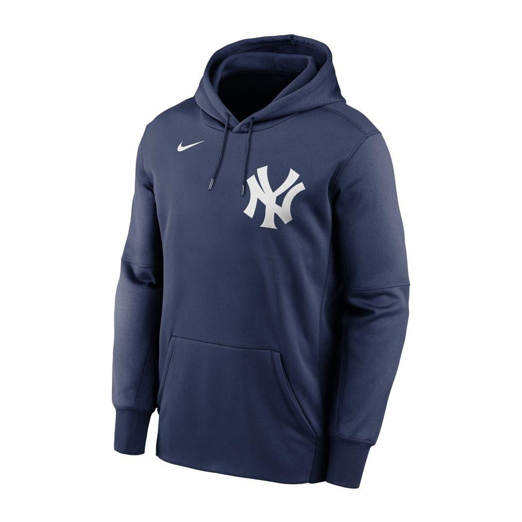 Nike Jumpers Youths New York Yankees Nike MLB Wordmark Therma Hoodie Jumper - Navy