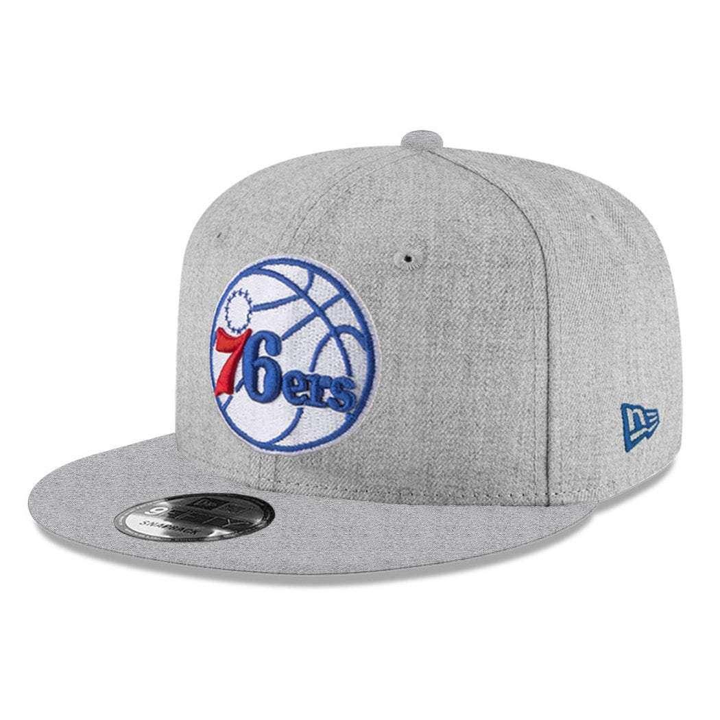 New Era Caps Youths Philadelphia 76ers New Era MLB Heather Team 9FIFTY Snapback Hat